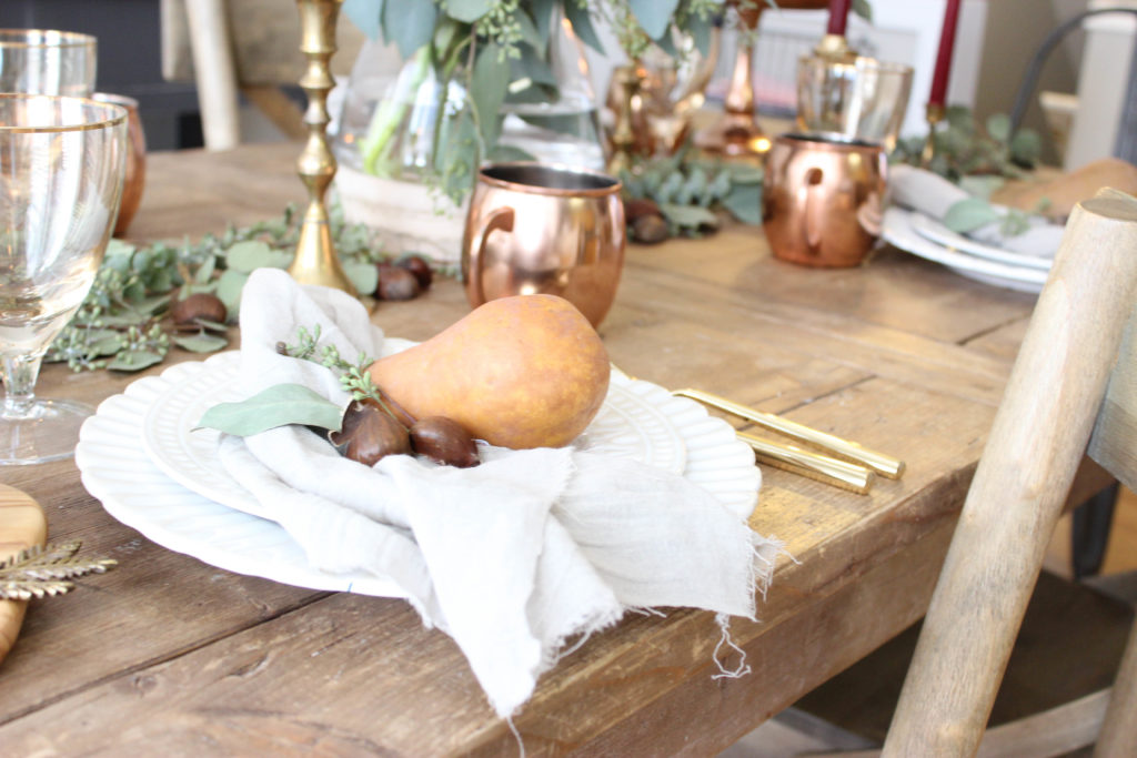 Holiday tablescape