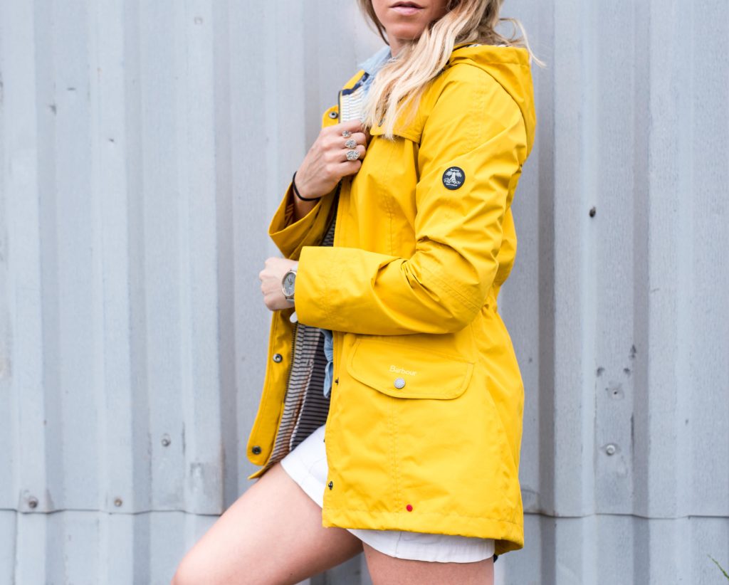 Barbour Spring Rain Jacket Yellow