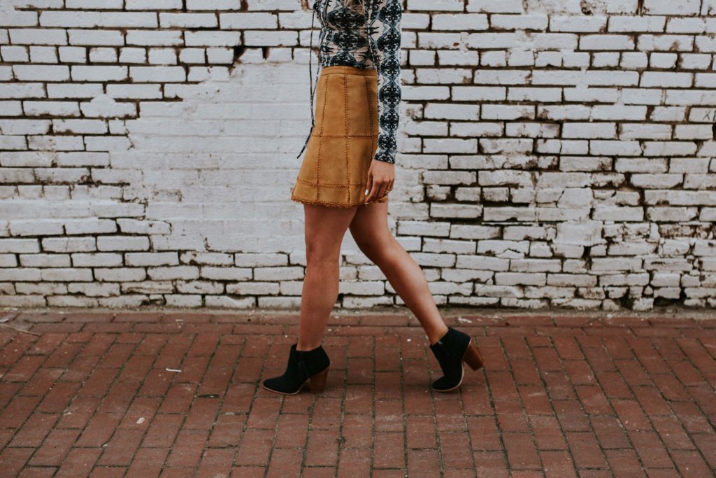 Free People Suede Skirt