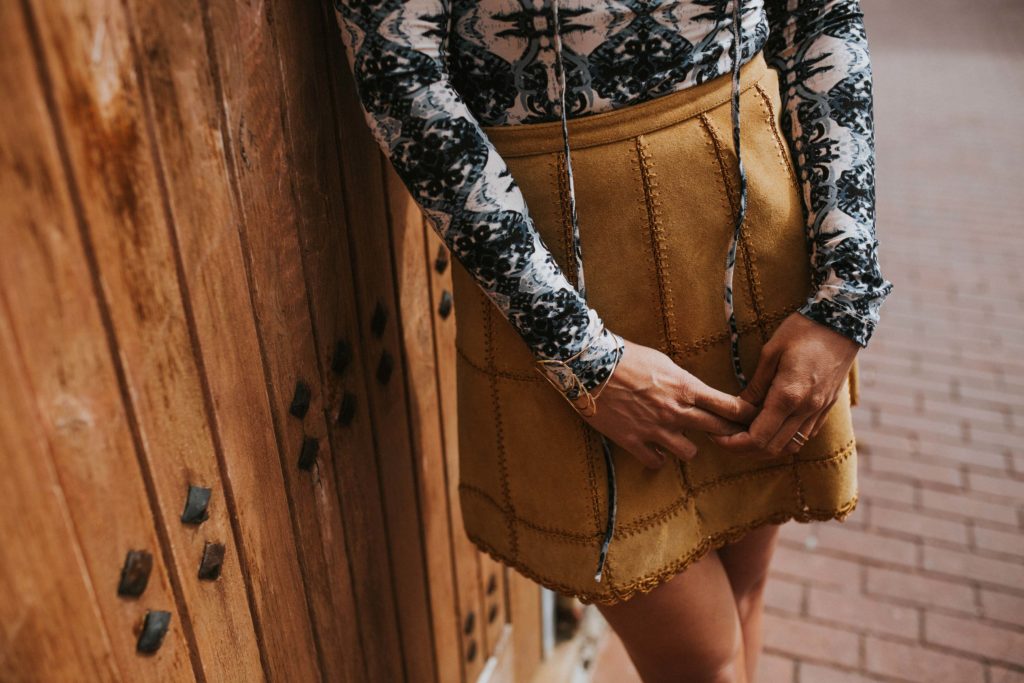 Free People Suede Skirt