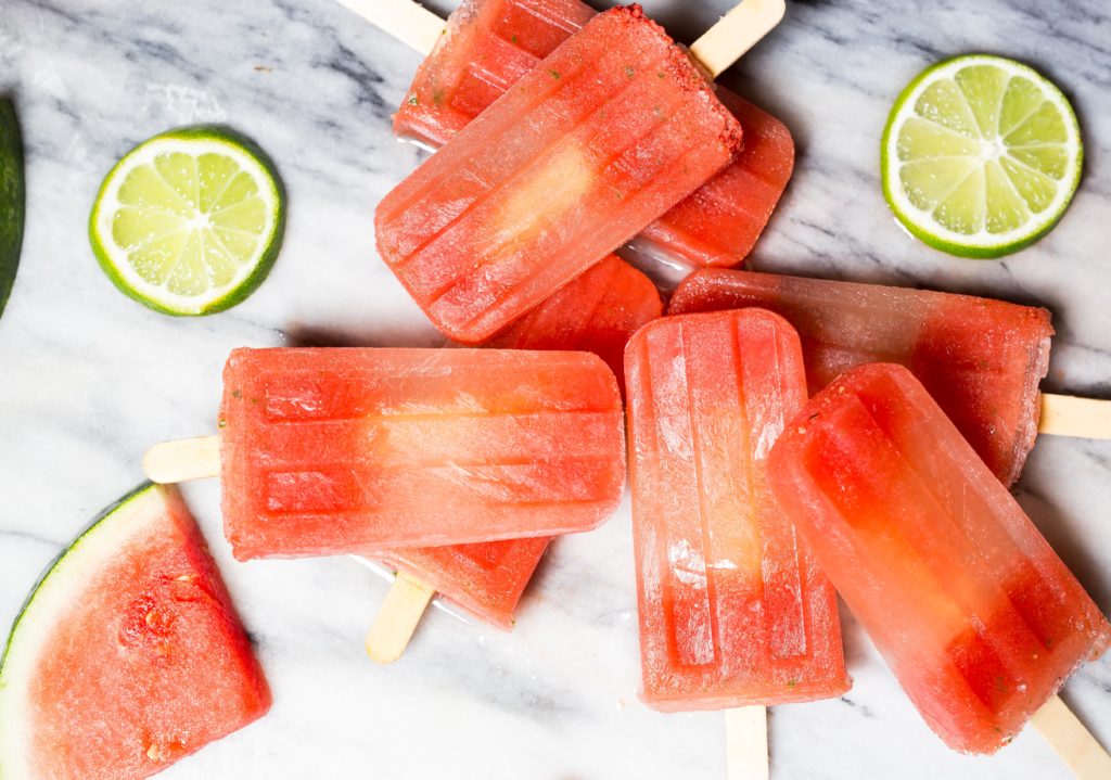 Watermelon Boozy Popsicles 