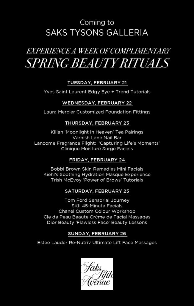 Spring Beauty Week at Saks Fifth Avenue Tysons Galleria fiftytwothursdays