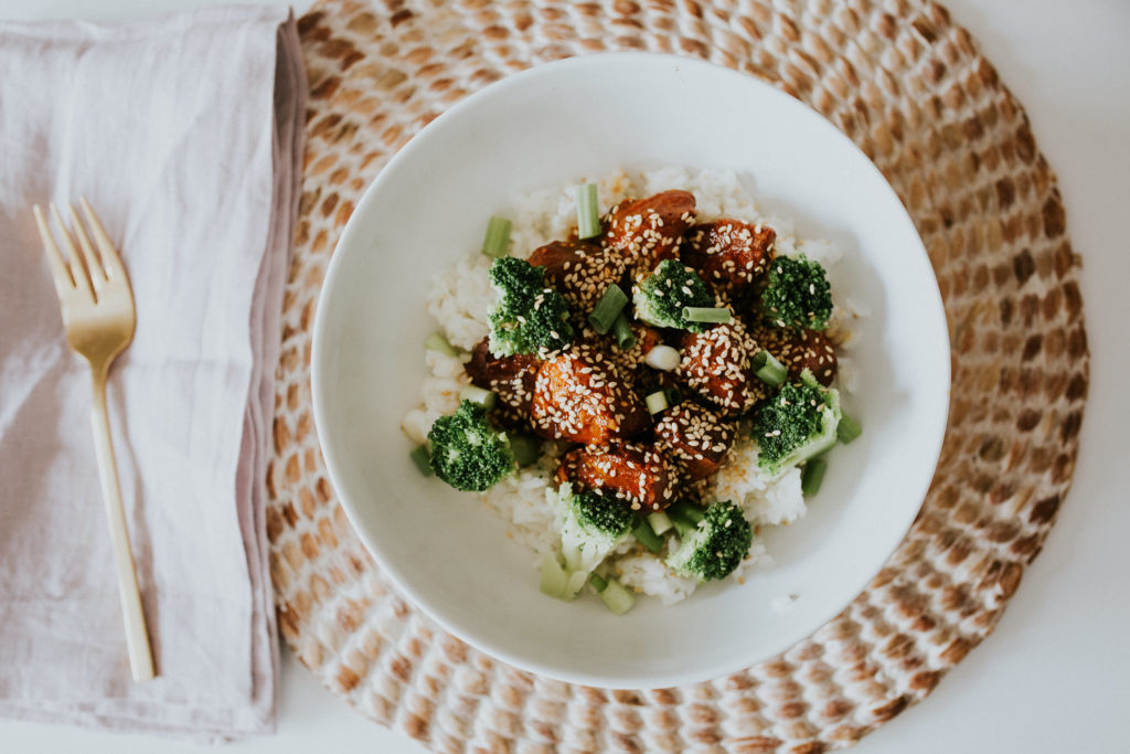 Honey Siracha Rice Bowls