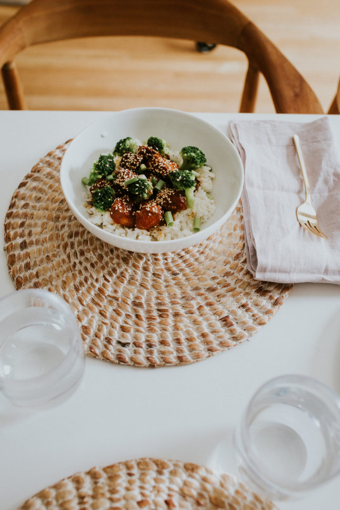 Honey Siracha Rice Bowls