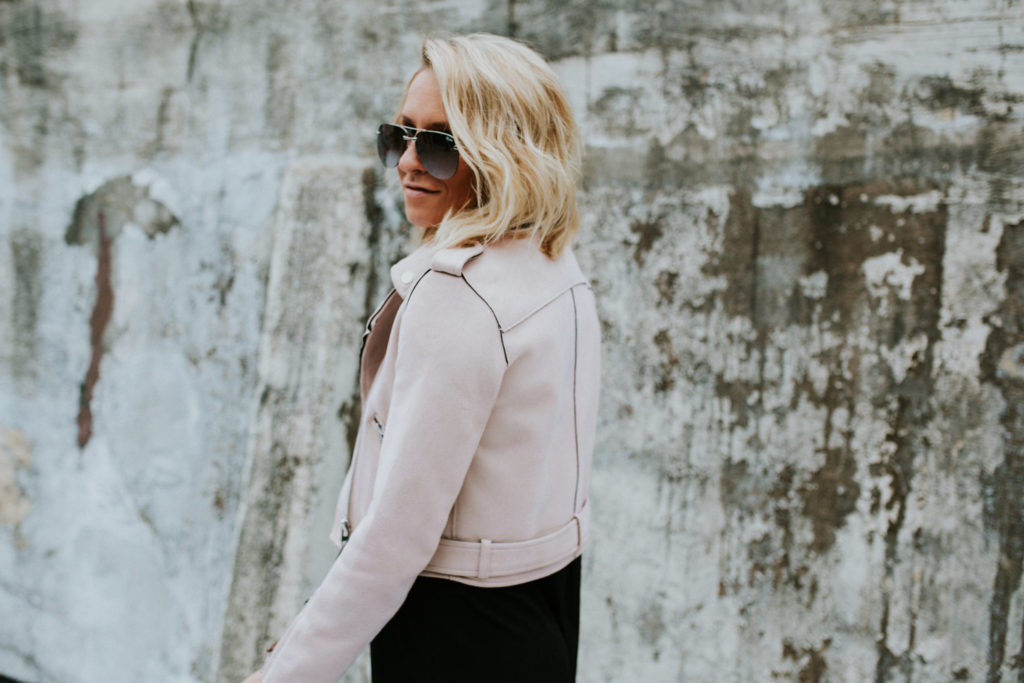 Zara Blush Suede Jacket 