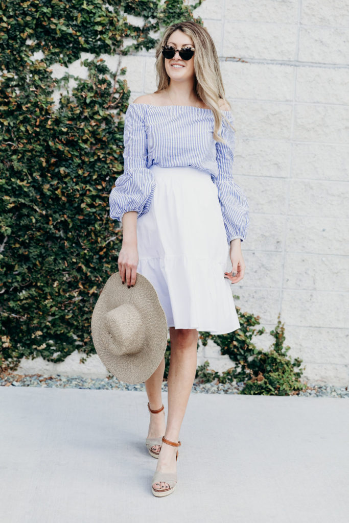 white skirt 