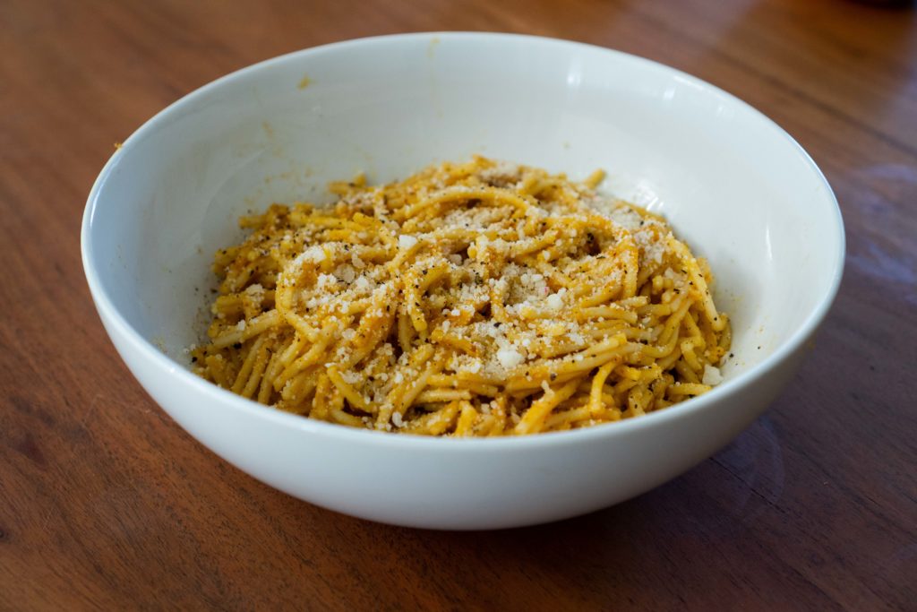 Fall Pumpkin Cacio e Pepe (Gluten Free) + Maple Bourbon Cocktail Recipe