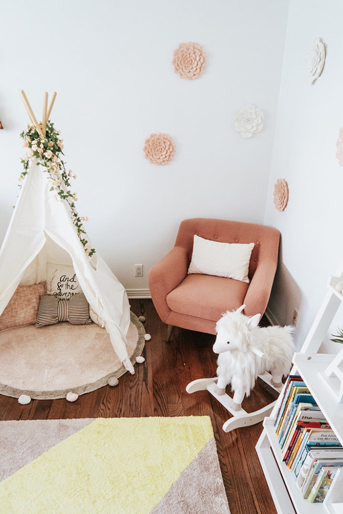 kid reading nook